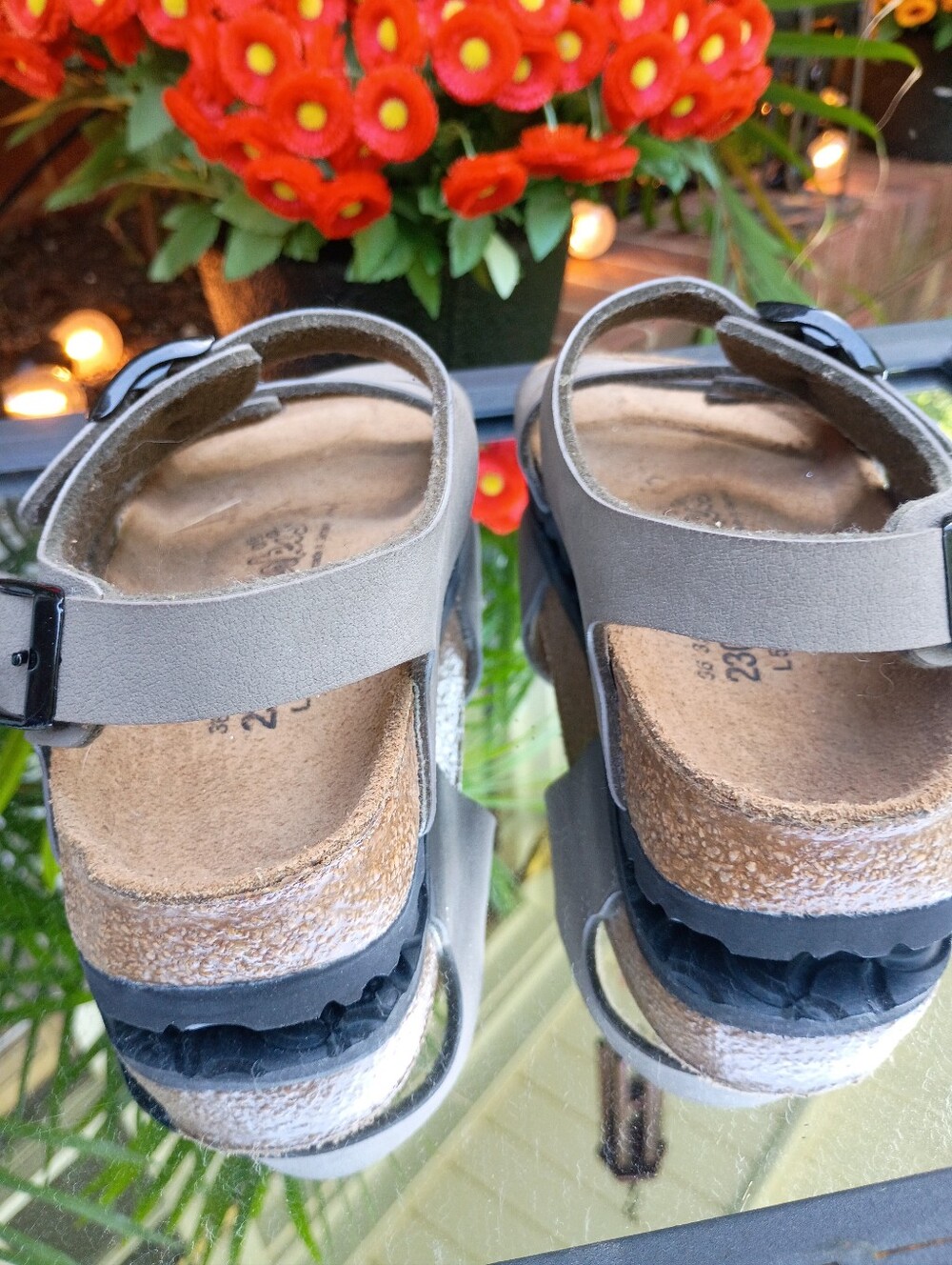 BIRKENSTOCK BIRKIS SZ 5 FLORIDA ARIZONA ELLICE 3 STRAP NUBUCK SANDALS LN - Picture 10 of 15